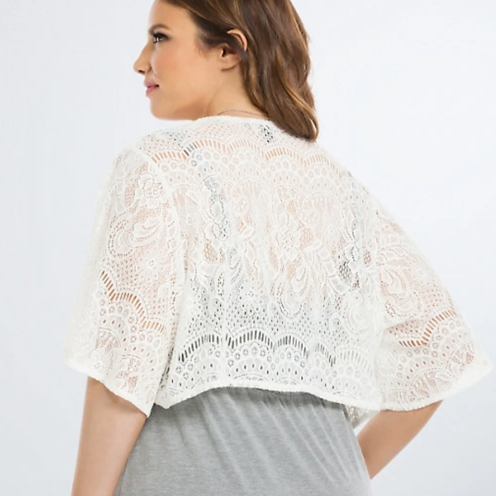 Plus Torrid Lace Drape front shrug New with tags - Picture 2 of 6